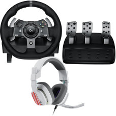 Logitech G920 Driving Force Racing Wheel + Astro A10 - WHITE