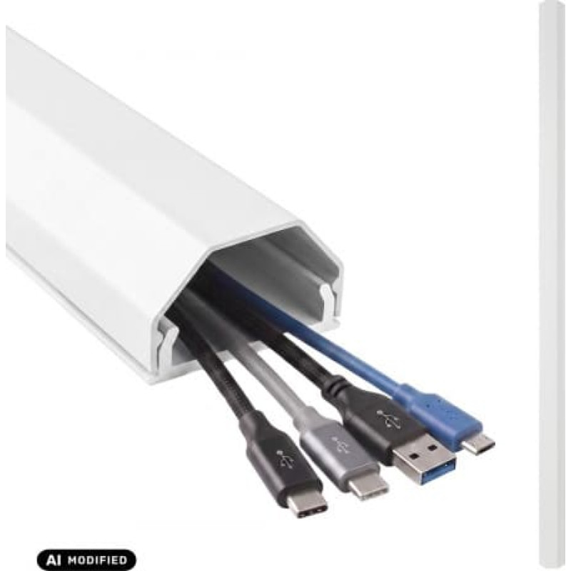 Maclean Aluminium cable cover strip MCTV-897 W