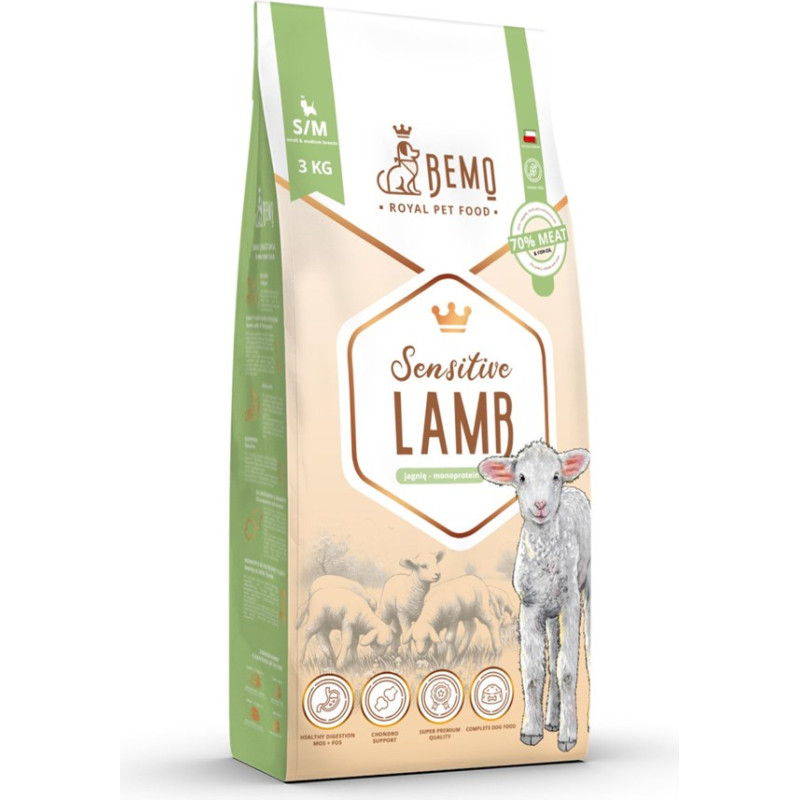 Bemo Sensitive Lamb Small/Medium Mono - dry dog food - 3kg