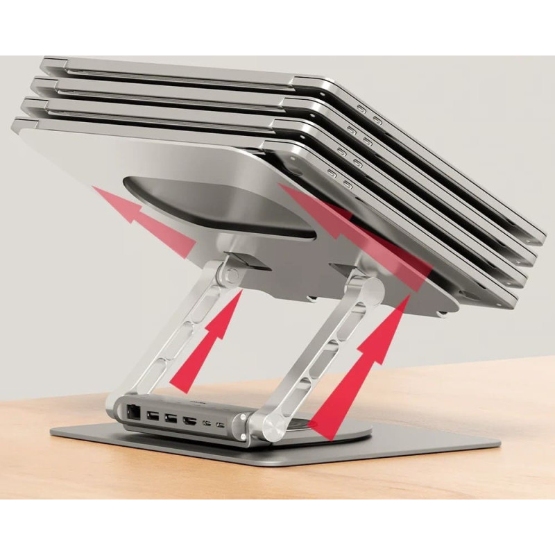 Unitek LAPTOP STAND WITH DETACHABLE USB-C HUB