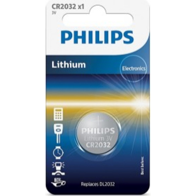 Philips Battery Lithium 3.0V coin 1pcs blister (20.0 x 3.2) CR2032