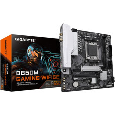Gigabyte B650M GAMING WIFI6E Motherboard - AMD Ryzen 9000 Series CPUs, 5+2+2 Phases VRM, up to 6400MHz DDR5 (OC), 1xPCIe 4.0 M.2, 2.5 GbE LAN, WIFI 6E, USB 3.2 Gen 1