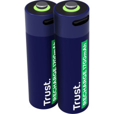 Trust BATTERY RECH. LI-ION AA 1.5V/1700MAH USB-C 2P 25584 TRUST