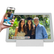 Denver PFF-1070W digital photo frame White 25.6 cm (10.1