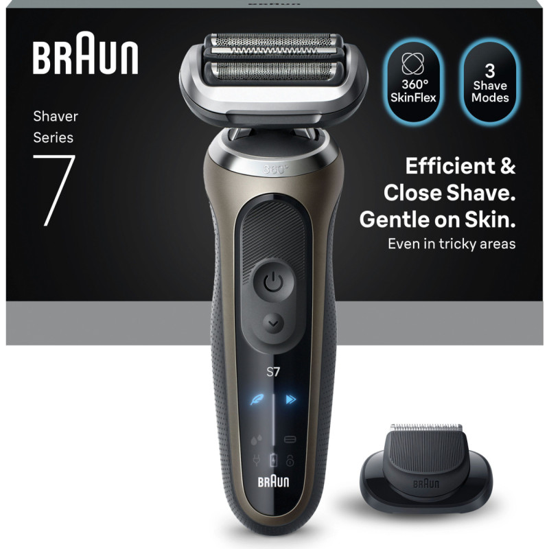 Braun - Series 7 Electric Shaver +1 Attachment - Gold