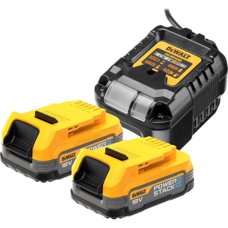 Dewalt DCB1102E2-QW Pack 2 Batteries Powerstack XR 18V – 1.7Ah Li-Ion
