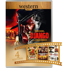 WESTERN MOVIE HITS 4 DVD Box set: DJANGO, CIRCUS WORLD (JOHN WAYNE), EMINENCE HILL, GONE TO TEXAS