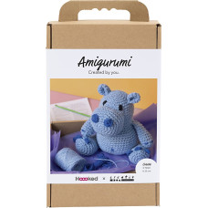 Craft Kit Amigurumi - Hippo - blue - light blue (977866)