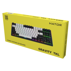 Hator HTK560UA Gravity TKL Orange Black, OMA profile ANSI (white-black keycaps)				ENG/UA/RU