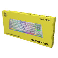 Hator HTK561UA Gravity TKL Orange White, OMA profile ANSI (white-gray keycaps)
				ENG/UA/RU