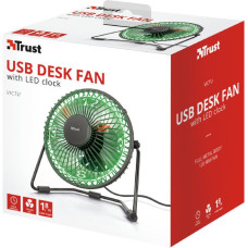 USB ventiliatorius Trust VICTU su LED laikrodžiu, 130mm