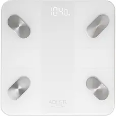 Adler Smart Bathroom Scale | AD 8186w | Maximum weight (capacity) 180 kg | Accuracy 100 g | Body Mass Index (BMI) measuring | White