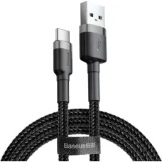 Baseus Cable Baseus Cafule CATKLF-CG1 (USB 2.0 - USB type C ; 2m; grey and black color)