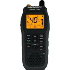President Randy III Plus ASC AM/FM CB Portable Radio Black