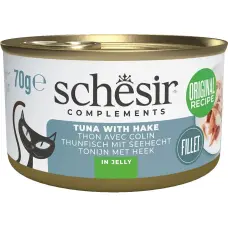 Agras Pet Foods SCHESIR Complements Tuna with hake in jelly - wet cat food - 70g