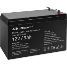 Qoltec Gel battery | 12V | 9Ah | Max.90A | AGM