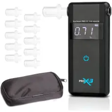 No Name AlcoFind PRO-X-3 breathalyzer + mouthpieces, 12mc calibration