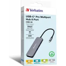 Verbatim CMH-08 USB Type-C 5000 Mbit/s Silver