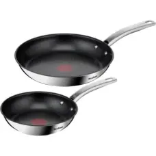 Tefal | Pan Set | Intuition B817S255 | Frying | Diameter 20/26 cm | Suitable for induction hob | Fixed handle | Black/Silver