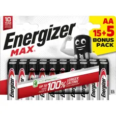 Energizer battery Max Alkaline AA CHP20 15+5