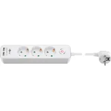 Goobay 41264 3-Way Power Strip with Switch and USB | Sockets quantity 3