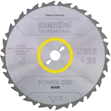 Metabo CIRCULAR SAW BLADE HW/CT 315x30x20z POWER CUT WOOD PROFESSIONAL
