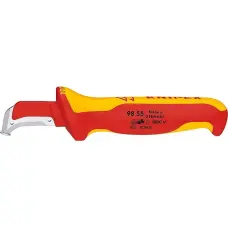 Knipex Kabelmantelmesser 009855 Metallic, Red, Yellow Fixed blade knife