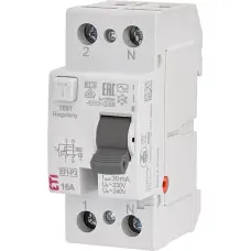 ETI Srovės nuotėkio rėlė ETI EFI-P2, 2P, 16 A, 240 V, 30 mA