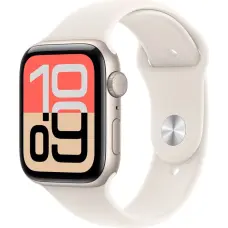 Apple Watch SE (3nd generation) SE 3 GPS 44mm Starlight Aluminium Case with Starlight Sport Band - S/M