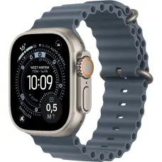 Apple Watch Ultra 3 GPS + Cellular 49mm Natural Titanium Case with Anchor Blue Ocean Band