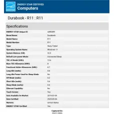 Durabook | Rugged Tablet | R11 | 11.6 
