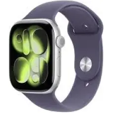 Apple Watch Series 11Â GPS + Cellular 46mm Silver Aluminium Case with Purple Fog Sport Band - M/L