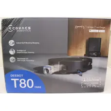 Ecovacs DEEBOT T80 OMNI Vacuum cleaner, Robot, Wet&Dry, 18000Pa, TruEdge 2.0, ZeroTangle 3.0, Carpet Care, Black + Auto-empty stat | Ecovacs Robotic Vacuum Cleaner | DEEBOT T80 OMNI | Wet&Dry | Li-ion | 6400 mAh | Dust capacity 0.22 L | 18000 Pa | Black |