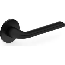 Metal_Bud Door handle, indoor R Slim Black BELLA R SLIM, black