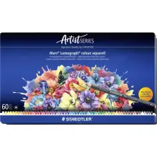 Staedtler – Mars Lumograph aquarelle coloured pencils – 60 pcs assorted (104 M60)