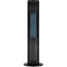 Midea Cooling tower fan, 45W, Ion purifying, 2 ice-box, 4l water tank,  3 wind modes: Normal/Sleep/Eco, 3 speeds,  Air flow 300m3/h, 7h timer, Auto swing blades 60, Remote control, Power off memory, black color, 1000x310x310 mm