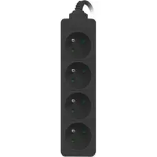 Lanberg POWER STRIP 1M BLACK, 4X 230V PL, UPS