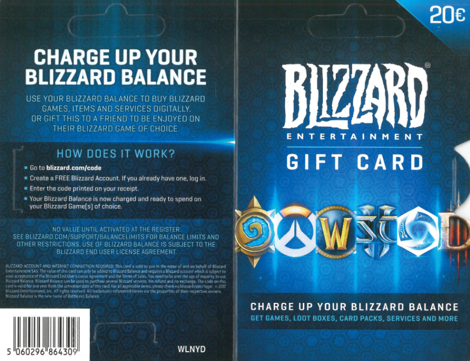 Buy Blizzard Gift Card 30 USD in Bangladesh - GamerShopBD